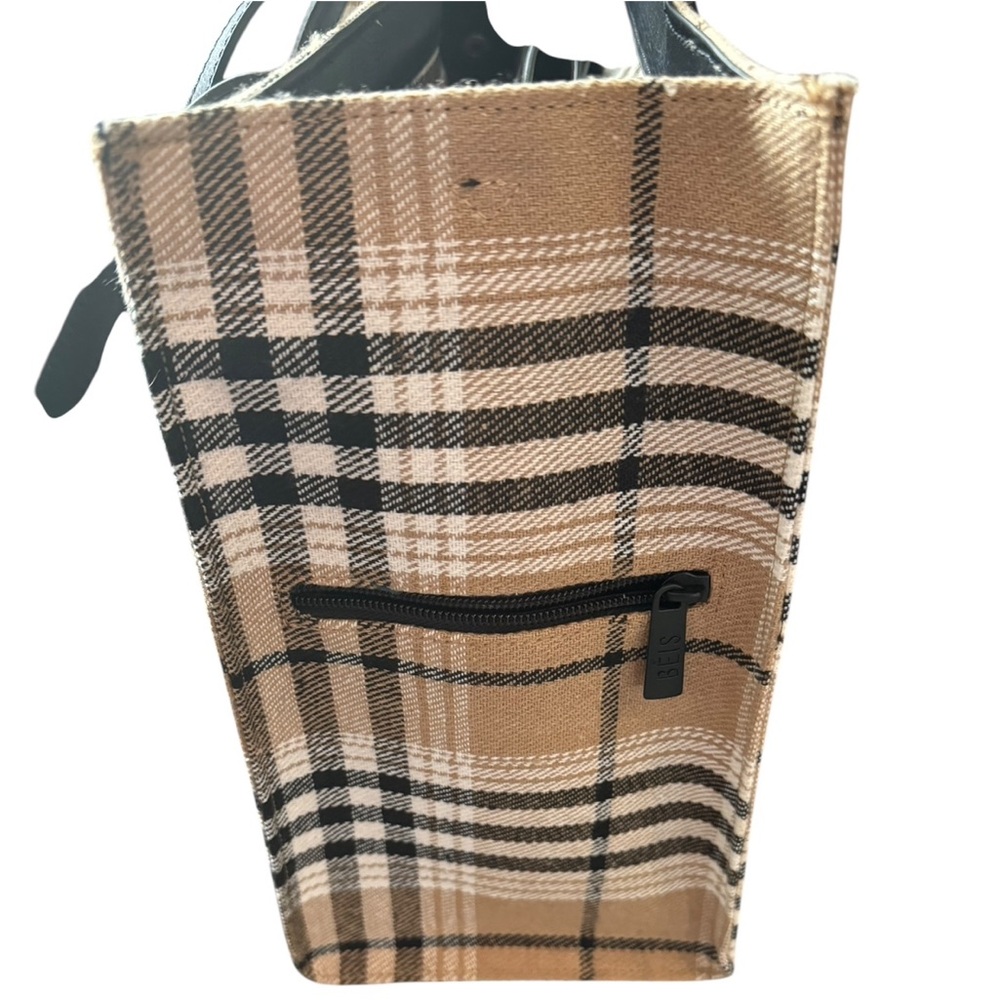 BEIS The Work Tote in Plaid Women's Organizational Laptop Bag - Picture 4 of 12